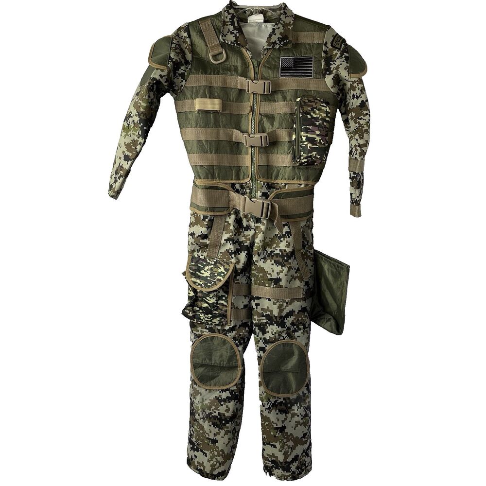 TEETOT CAMO SPECIAL FORCES Military 2 Piece COSTUME Childs Dress Up Size 7-8